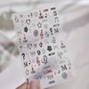 5D Graffiti Punk Nail Art Sticker Dark Star Skull Plaid Polka Dot Spiral Mini Circle Self-adhesive Manicure Decoration