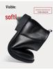 Men's British Style Genuine Leather Chelsea Boots - Autumn/Winter Mid-Cut, Plus Velvet, Warm, Trendy, High-Top, All-Match.