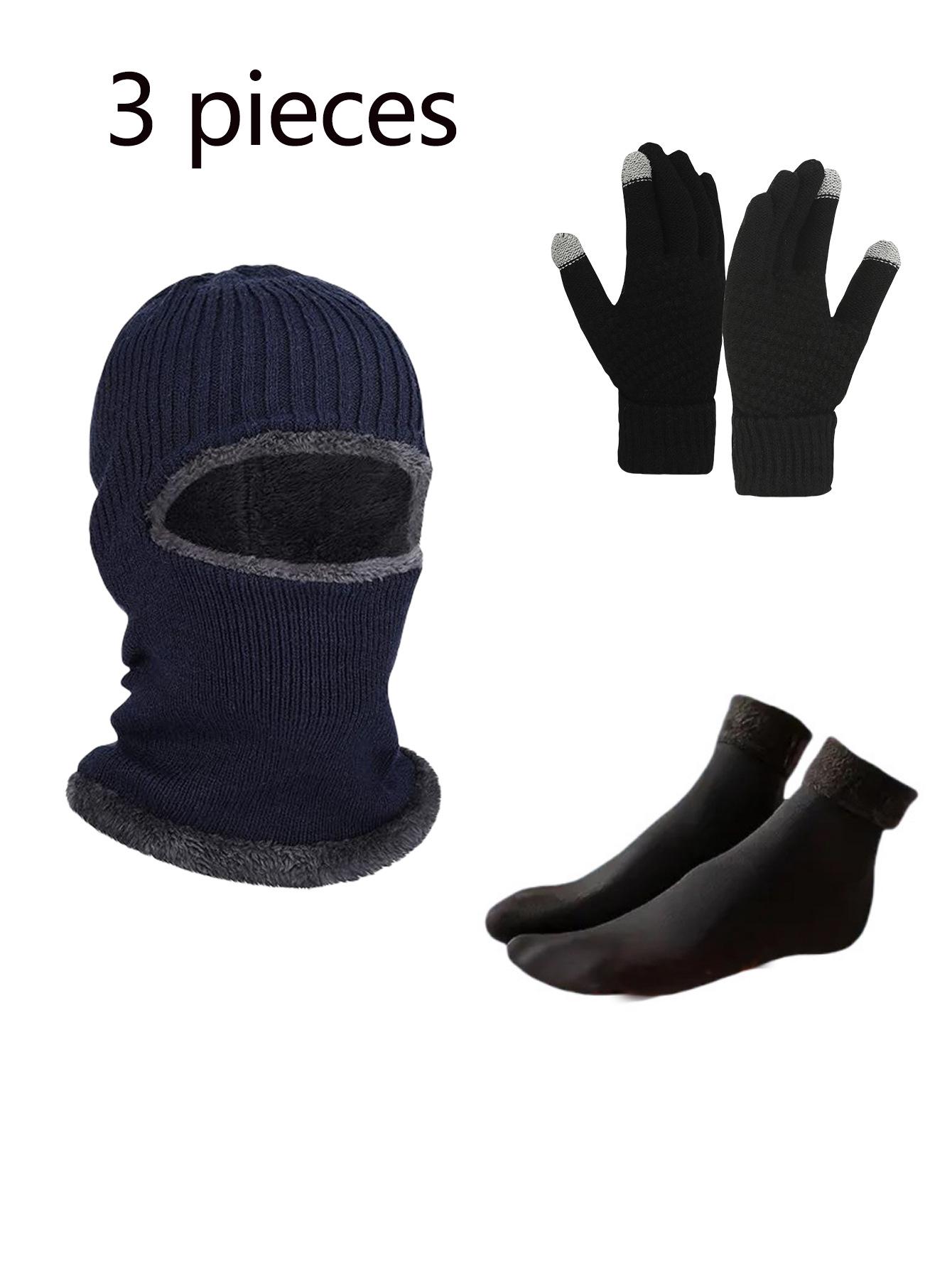 

Knitted Woolen Winter Hat, Scarf & Touchscreen Gloves Set