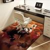 Office Carpet Red Panda Design, Sofa Rug, Chair Mat Protection