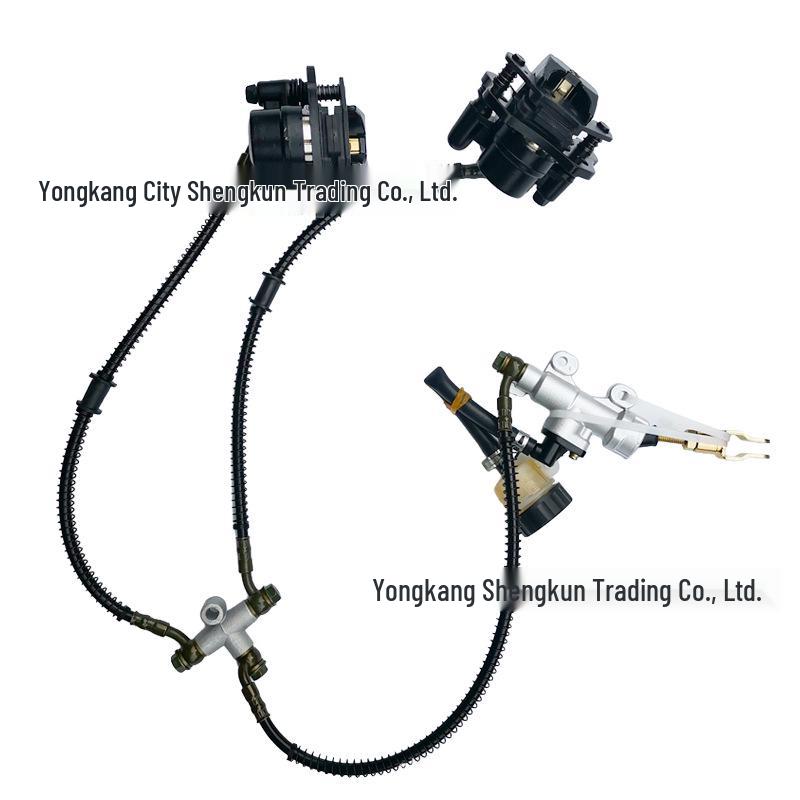 

Dual Brake Assembly for ATV: Foot & Disc Brake with Oil Pipes