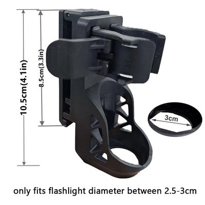 Schlagstockhalter, 360 Grad drehbarer Schlagstockholster, erweiterbarer Schlagstock, oben offen, Sprühkoffer, Taschenlampe, Werkzeugtasche für Dienstgürtel