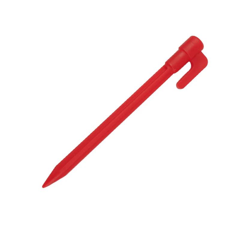 

4 шт. Пластиковые колышки для палаток для кемпинга, пляжные коврики, гвозди, ветрозащитные колышки для парашютного шнура, аксессуары для гвоздей для кемпинга на открытом воздухе красный