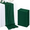 Set of 10 Gauze Wedding Table Runner 40x275cm Cream Semi-Sheer Cheesecloth Christmas Dining Party Arches Cake Table Decor
