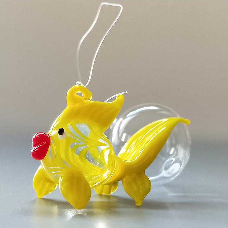 1 Stück Europäischer Stil Meerestier Winzige Statue Fisch Schwebendes Glas Tropischer Fisch Mini Figur Anhänger Aquarium Dekoration