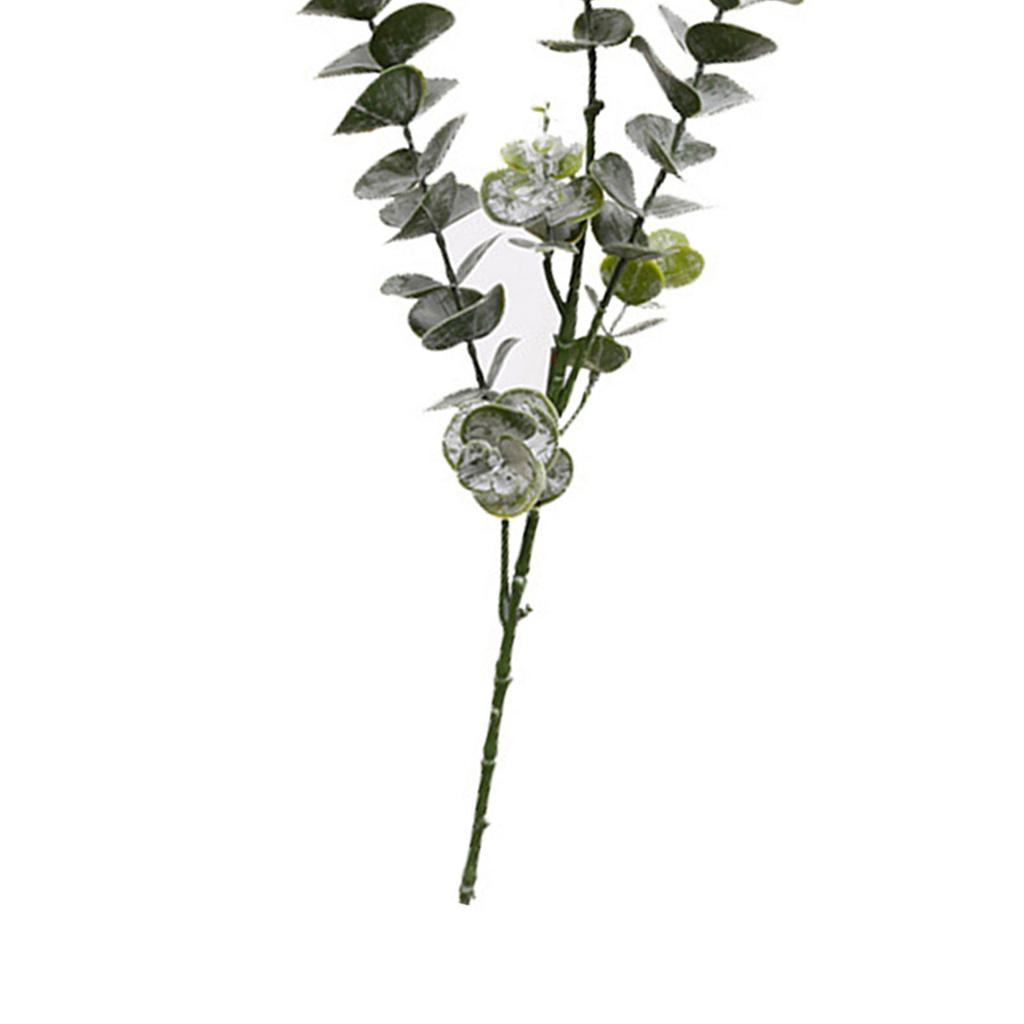Eucalyptus Stems Decor Artificial Eucalyptus Leaves 3 Branches Real Touch Faux Greenery Plant for