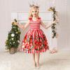 2025 European & American Christmas Santa Claus Girls' Puffy Princess Dress