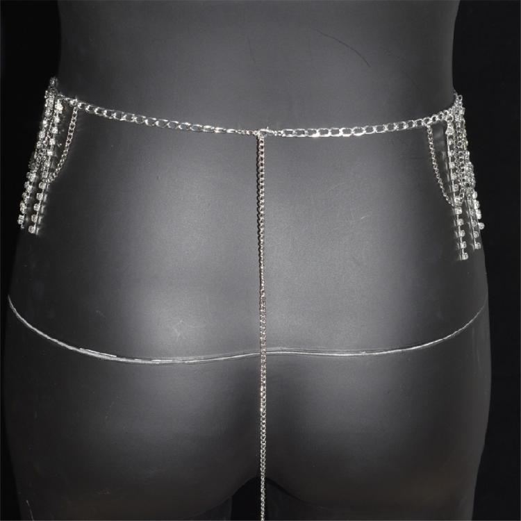 Blingbling Tassels Waist Chain Rhinestones Body Chain Jewelry For Night Club Bridal Shower Formal Occasion Accessories