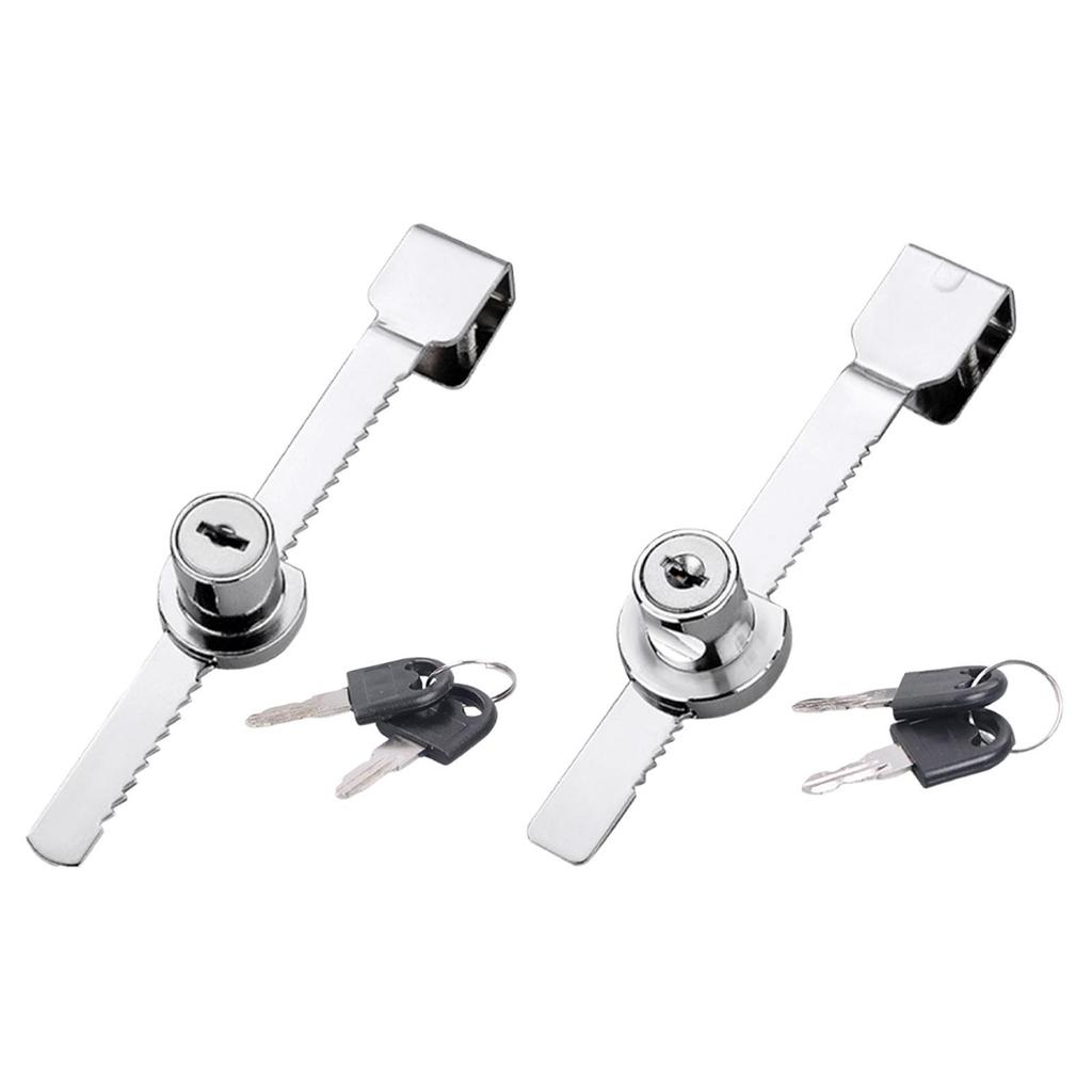 Display Case Lock with Two Spare Keys for Sliding Glass Doors in Retail and Office