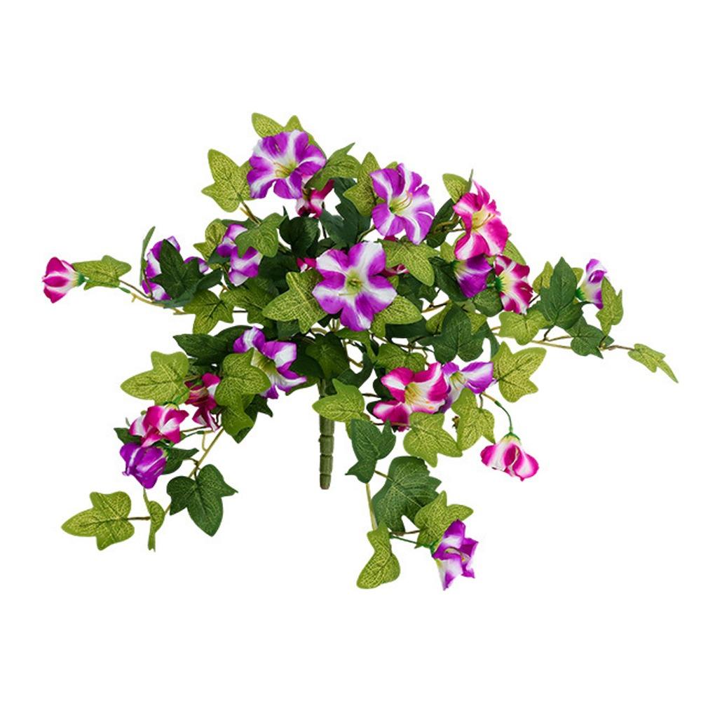 

Vibrant Colors Simulated Leaf Vines Realistic Faux Petunias Indoor Outdoor красный
