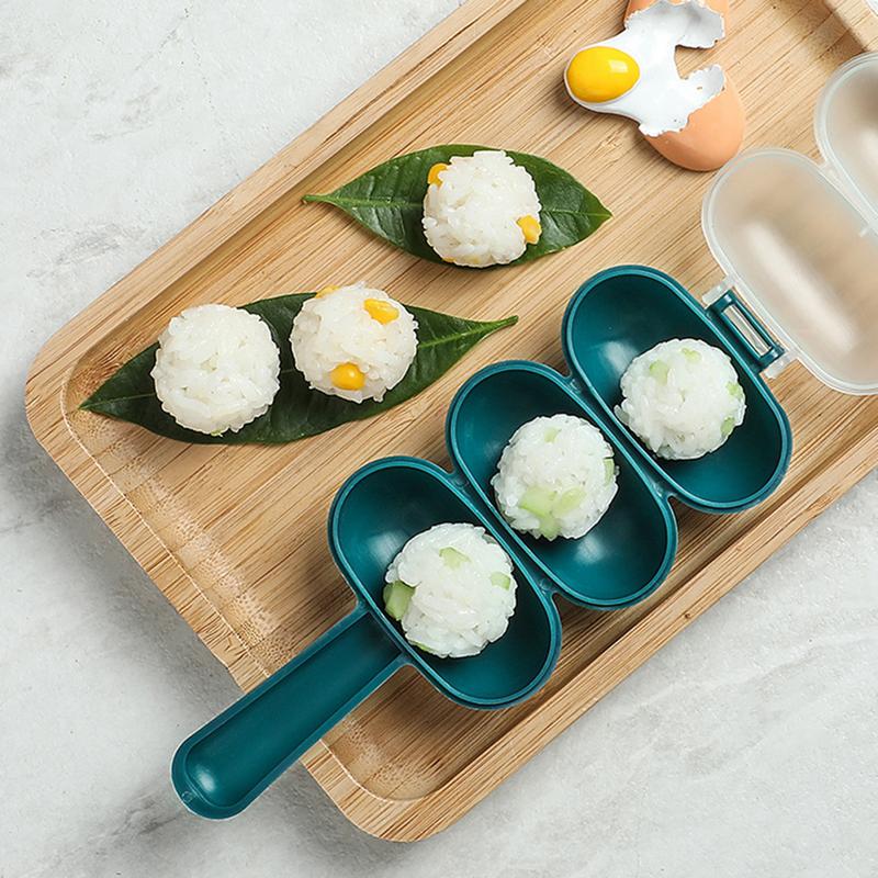 DIY Sushi Rice Ball Mold Shaker Mould Sushi Maker Transparent Cover Spherical Sushi Onigiri Mold Bento Making Mold Kitchen Tool