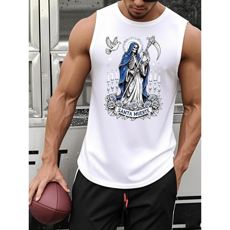 

Beach Days & Pool Parties, Slim Fit & Quick-Dry, Men s Tank Top XXL білий