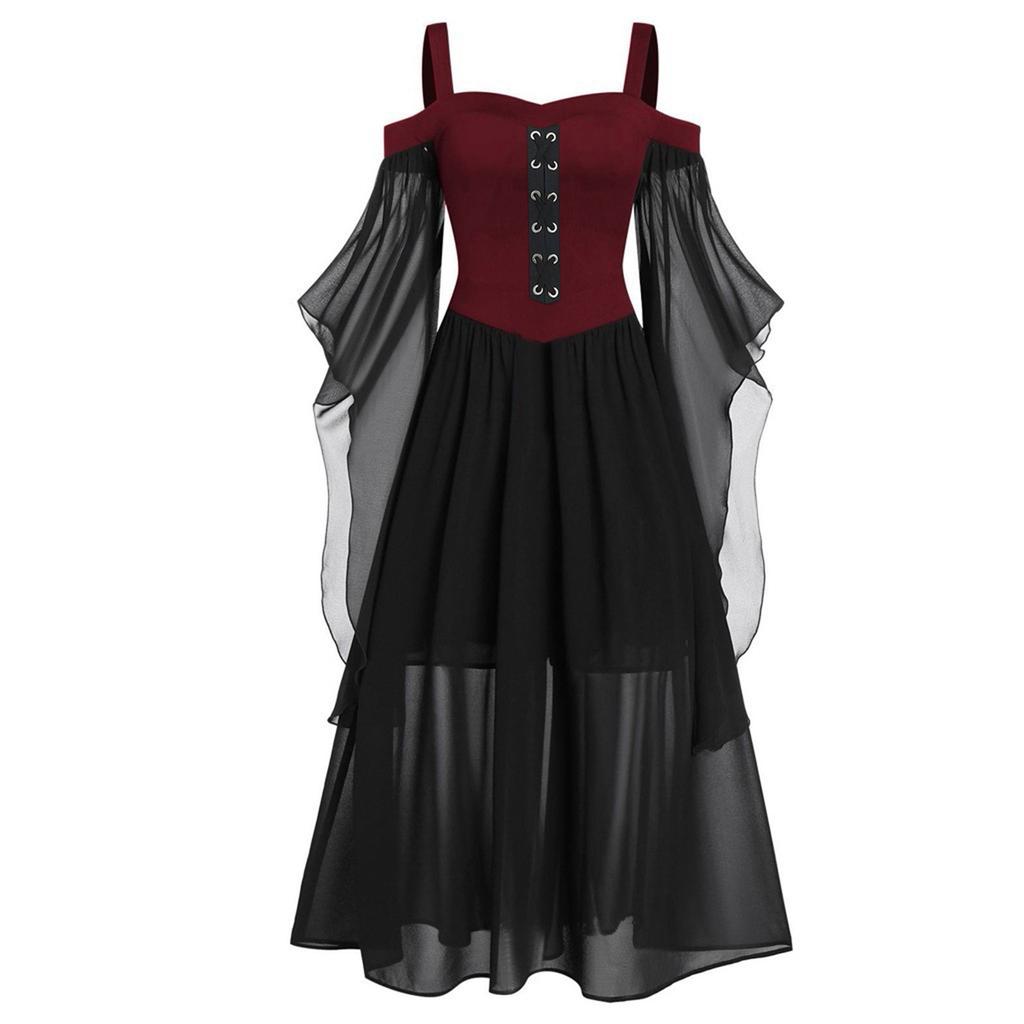 Halloween Costumes, Renaissance Dresses, Medieval Retro Gothic Cos Costumes, Stage
