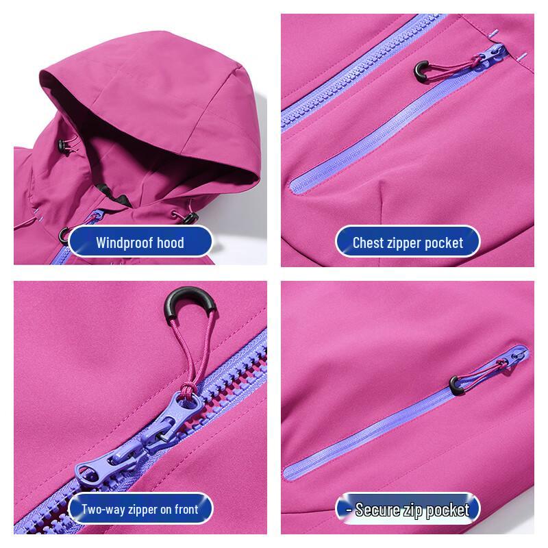 EASTERN CAMEL Couple's Hooded Windbreaker Jacket