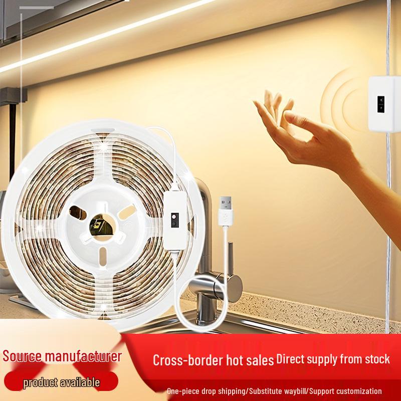 

LED Ambient Light Strip with Hand-Sweep Sensor, USB-Powered, 1-Meter, 60 LED Lights, for Low-Voltage Applications 1 meter