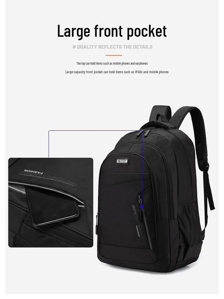 Men's Casual Large-Capacity Computer Backpack - Stylish Schoolbag