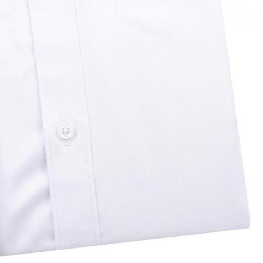 RENOMA Regular Fit Wrinkle Free Easy Iron Twill Stretch White Long Sleeve Shirt