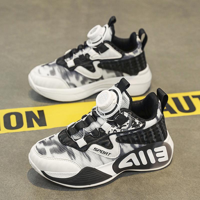 

Одноклассники Мальчики Осень Студенты Сетчатые Дышащие Детские Сетчатые Туфли 2025 Новые Вращающаяся Пряжка Мальчики Спортивные Беговые Кроссовки 40 чёрный