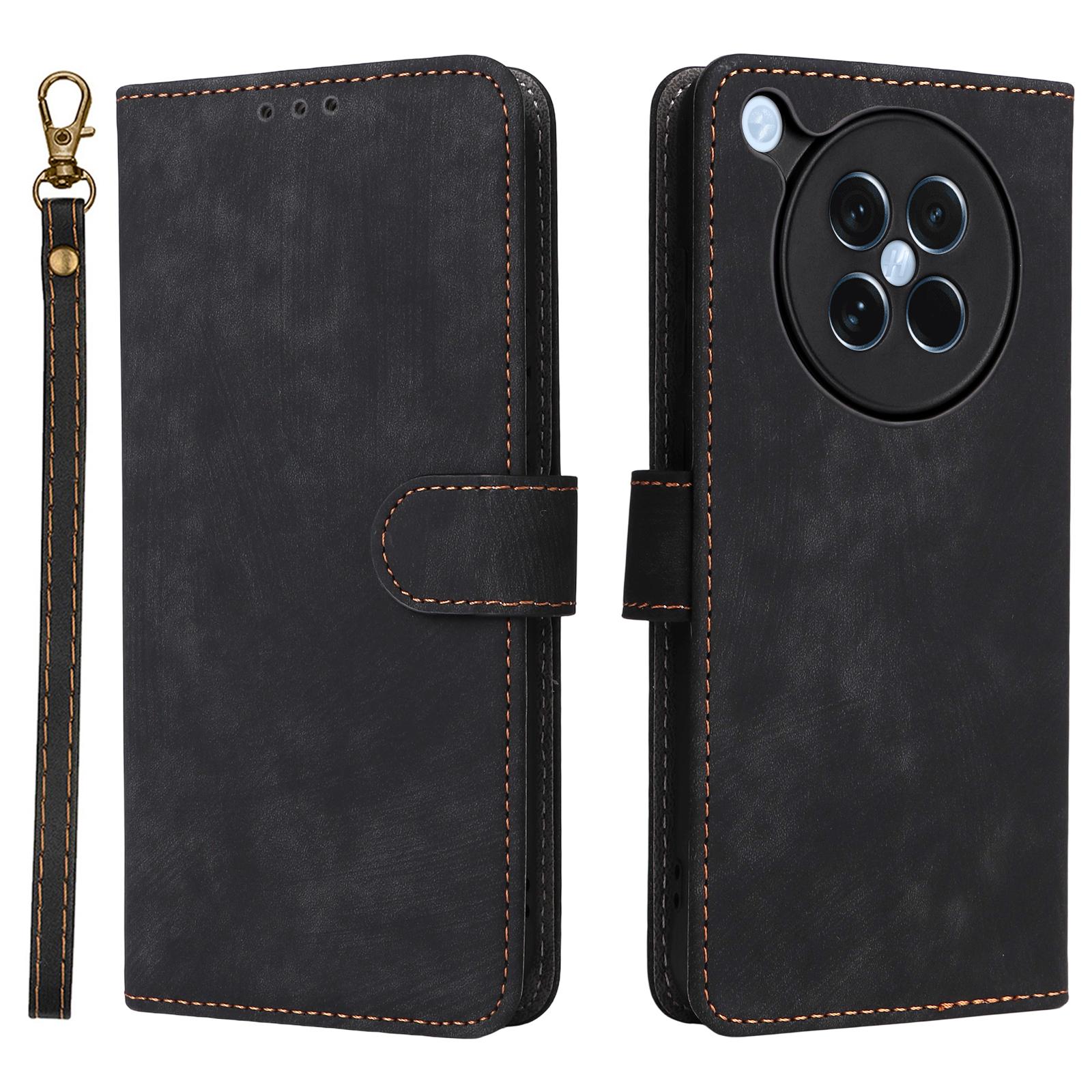 

For Oppo Find X8s 5G Case Wallet RFID Blocking PU Leather Phone Cover Stand with Strap Black