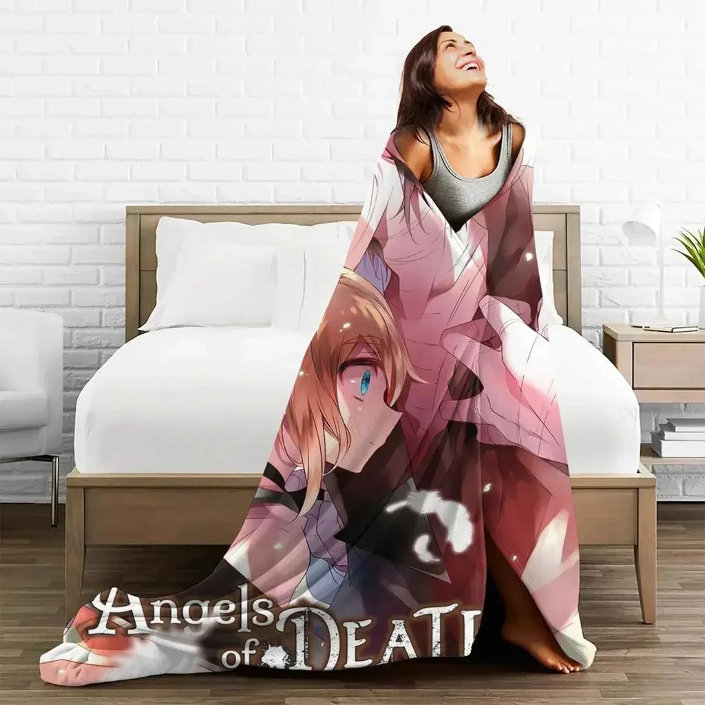 Angels of Death Blanket Anime Gardner Rachel Plush Awesome Warm Throw Blankets for Home Spring/Autumn