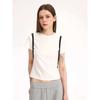 Korean Pink Slim-fit Short-sleeved T-shirt Women's Summer New Front Shoulder Crew Neck Thin Chic Bottoming Shirt