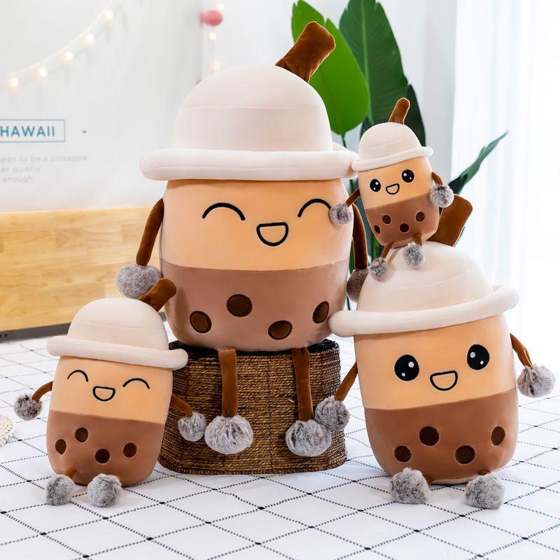 20304050cm Tea Bubble Boba Cup Soft Milk Tea Pillow Stuffed Doll Toys Plush