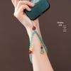 Artistic Green Aventurine Phone Lanyard: Ancient Style Hanging Chain Pendant for Wrist