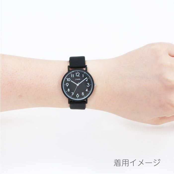 J-AXIS Silicone Strap Watch, Muted Pastel Daily-Use Series, Model CF2D0006, Brown, Water Resistant Design