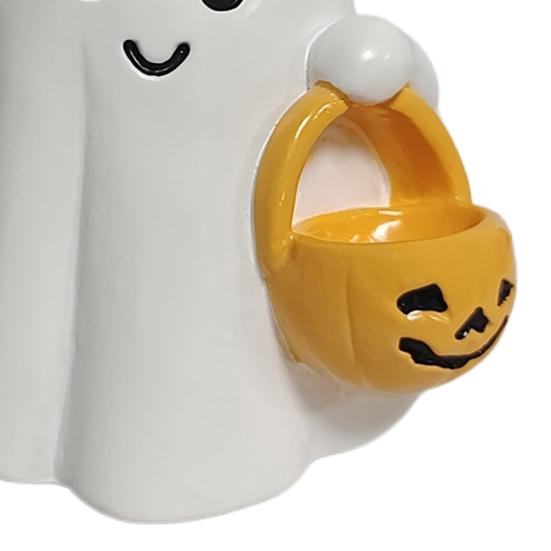 Ghost Ornaments, Halloween Resin Desktop Ornaments, Hanging Pumpkin Basket Design, Desktop Decor for Party Holiday