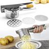 Stainless Steel 3 Interchangeable Fineness Discs Potato Ricer Multifunctional Masher Fruit and Vegetable Tools