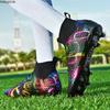 31-46 Children Graffiti Football Boots High-quality Artificial Lawn Socks Outdoor Men's Long Nail Sports Football Boots