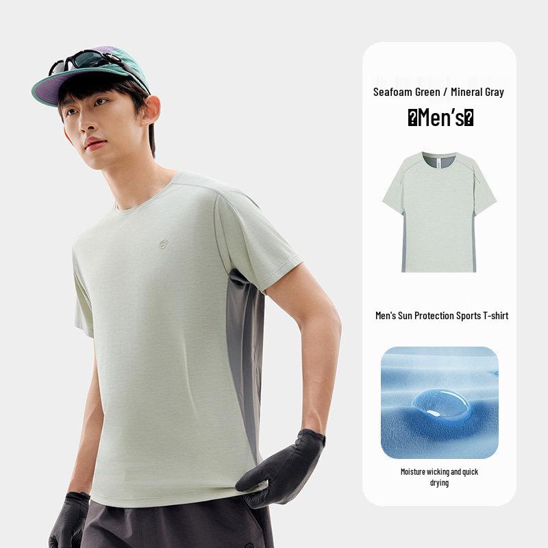 Men s FX Outdoor Quick-Dry Short Sleeve Sports Tee - Breathable, Moisture-Wicking, Sun Protection, Cooling Running Top. M