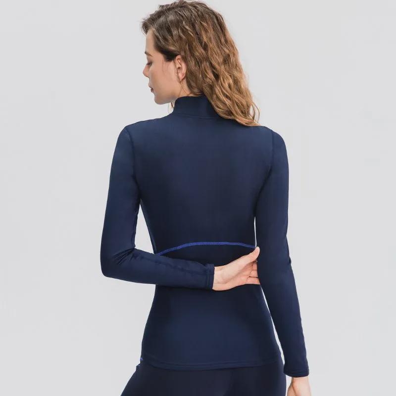 WOMEN Winter Long Sleeve T-shirt Sport Sweatshirt Tights Keep Warm Running Gym Tops