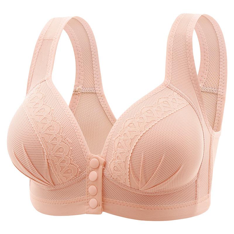 

Большой размер без стального кольца для кормящей мамы пуш-ап красивое нижнее белье для спины тонкий срез дышащий регулируемый женский бюстгальтер 46/105 светло-розовый
