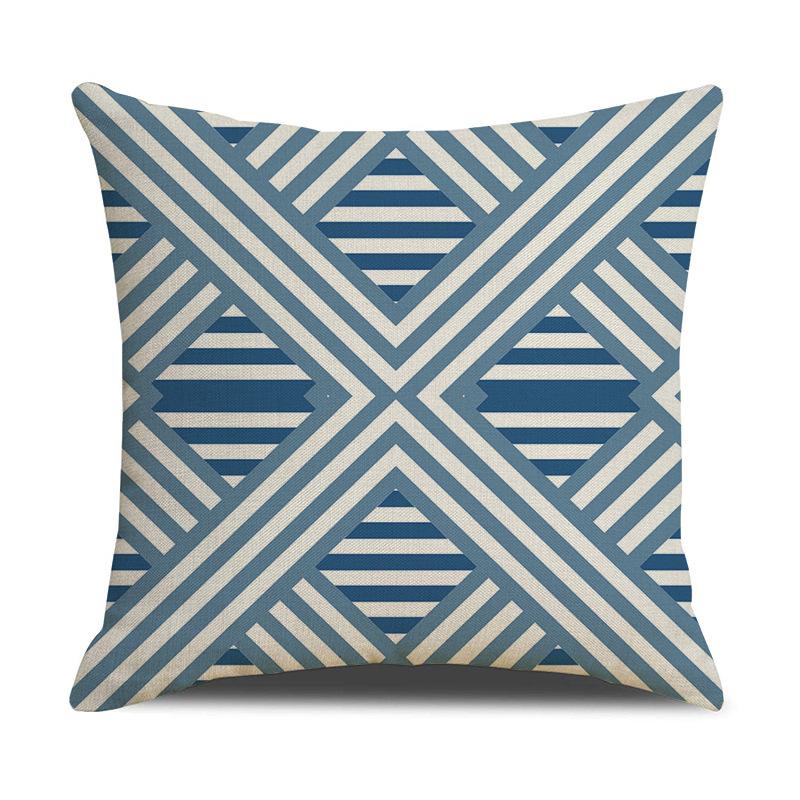 Nordic Geometric Mandala Linen Pillow Cover Digital Printing Car Sofa Bed Cushion Cushion Pillow Cover Home