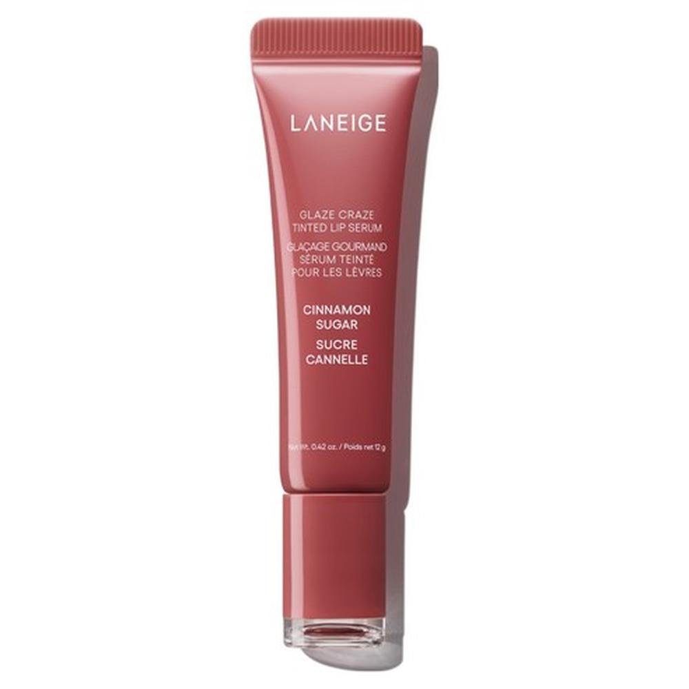 Laneige Glaze Craze Tinted Lip Serum 12g - Cinnamon Sugar - Hydrating Glossy Lip Care, Korean Cinnamon Sugar
