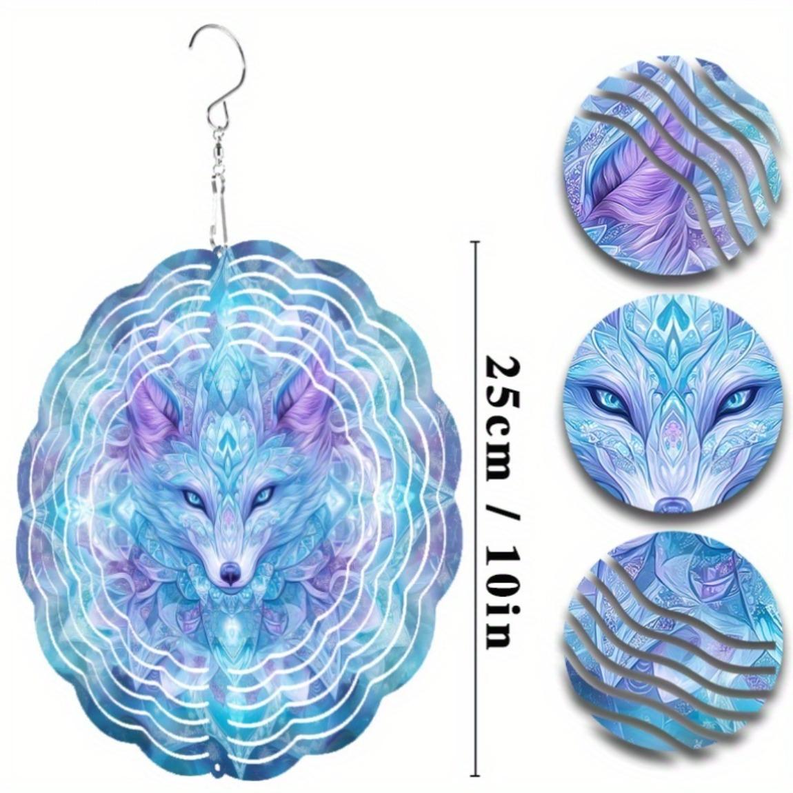 

10 Inch Hanging Wind Chime for Outdoor Decor Artistic Patio Lawn Garden Decoration Rotating Hook Elegant Dynamic Design Gift for Friends 01A