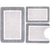 Set di 3 Tappetini da Bagno in Velluto con Memory Foam Assorbenti Antiscivolo Extra Morbidi Lavabili in Lavatrice e Asciugatrice Tappetino per Pavimento del WC
