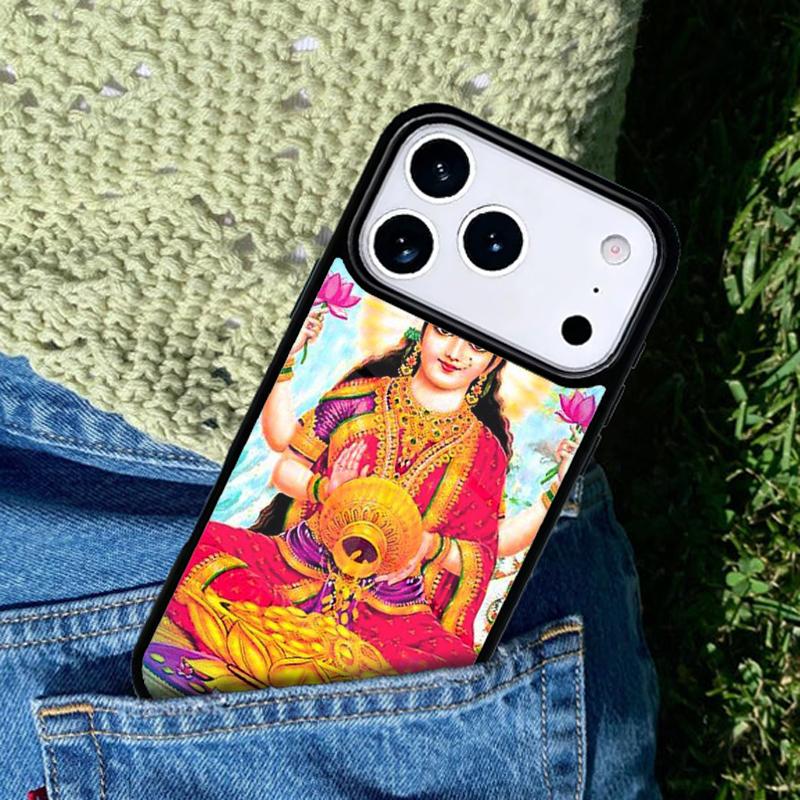 Lakshmi Hindu Goddess Mobile Phone Case Compatible with IPhone 17 16 15 14 13 12 11Pro Max 17 Air Cover