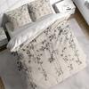 Japanese Bamboo Birds Duvet Cover Set W Pillowcases, Chinese Botanical Floral Nature Quilt Cover, Single Double Full Queen King