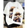 Plus Size One Piece Anime Printed Men and Women Tshirt Casual Parent Child Top Fashion Summer Y2K Street Wear Harajuku Style