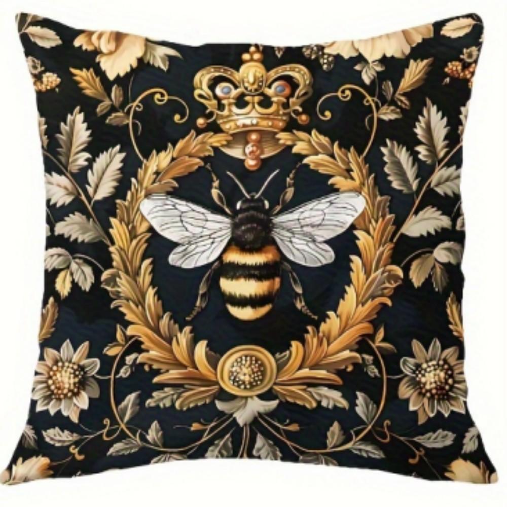 Vikama Decorazioni per la Casa Federa per Cuscino Stampa Mistica con Motivo di Api Vintage Camera da Letto Soggiorno Divano Copricuscino Decorativo