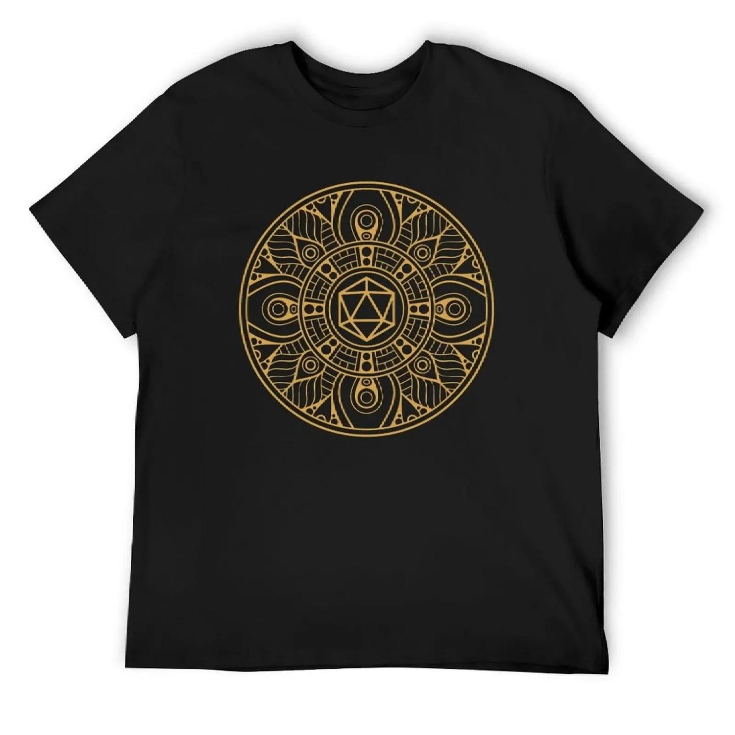 

D20 Dice Mandala Tabletop RPG Gaming T-Shirt custom shirt plain Blouse plus size men clothing XXXXXL різнокольоровий