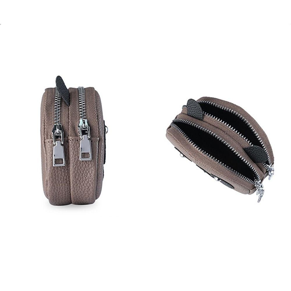 Double Layer Zipper Coin Purse Mini Small Item Bag Retro Creative Panda Wallet  Men