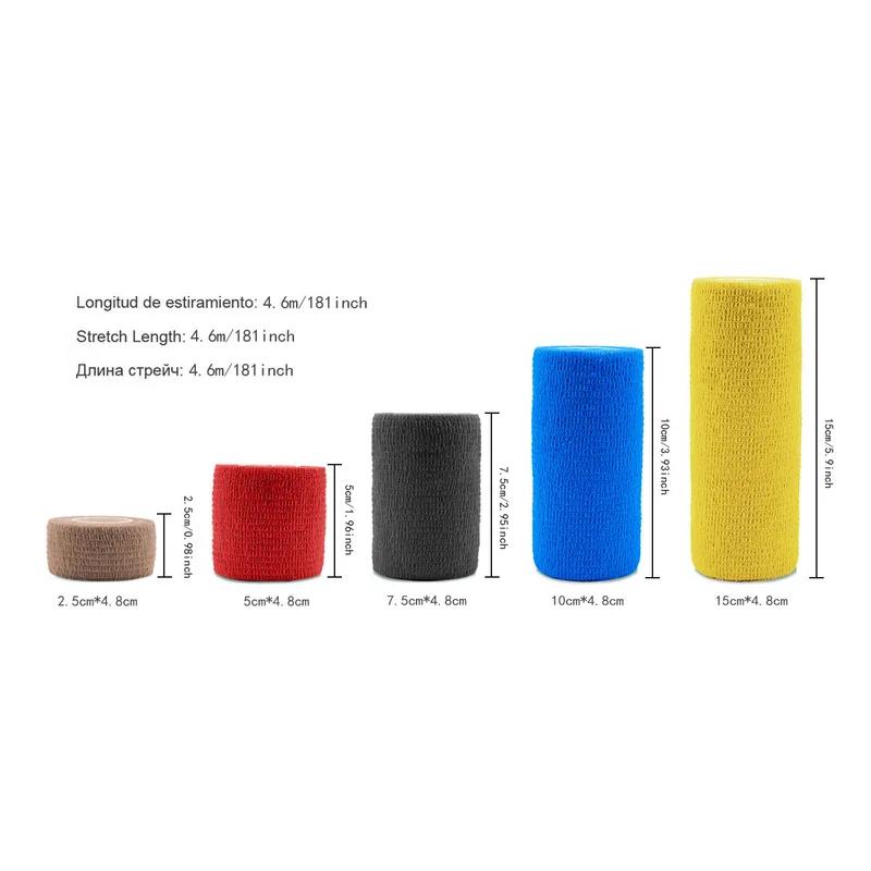 1/6/10Pcs Black Sport Self Adhesive Elastic Bandage Wrap Tape Elastoplast For Knee Support Pads Finger Ankle Palm