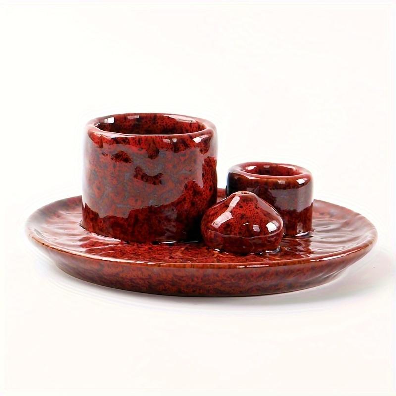 4 In 1 Ceramic Incense Burner Holder Sage Holder For Burning Incense Holder For Sticks Aromatherapy Burner For Meditation Yoga