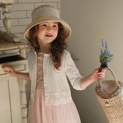 2024 Summer Girls' Sun Protection Lace Cardigan
