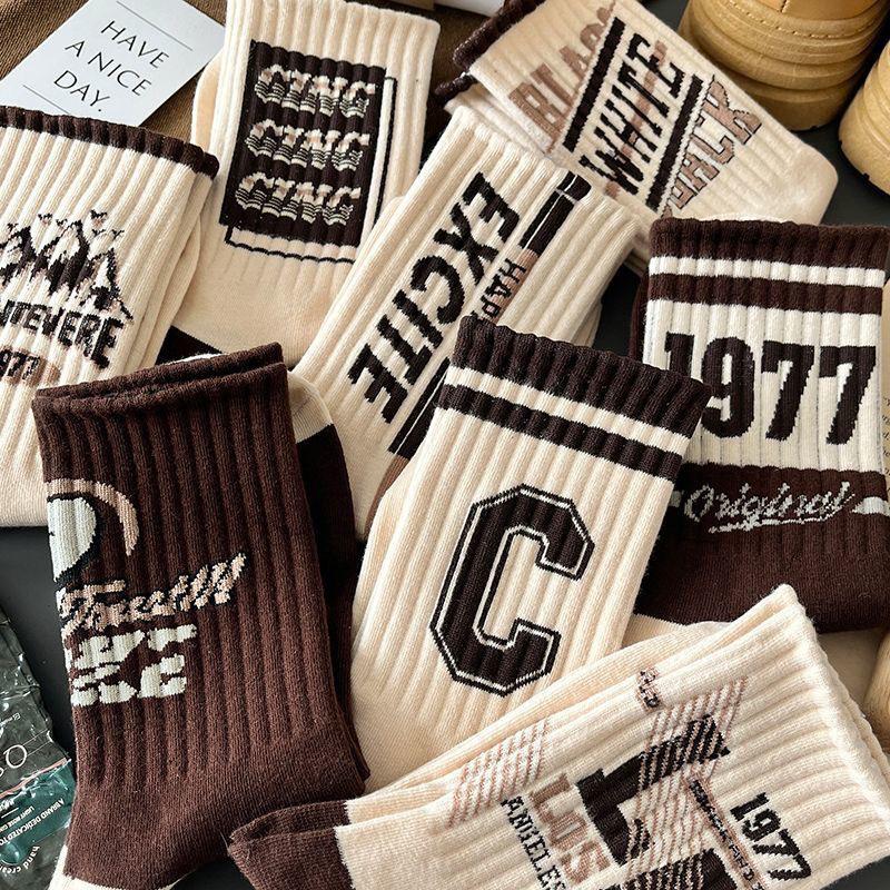 Men's Retro Knee-High Sports Socks - Thick Mid-Calf, Sweat-Absorbent for Spring & Autumn Basketball