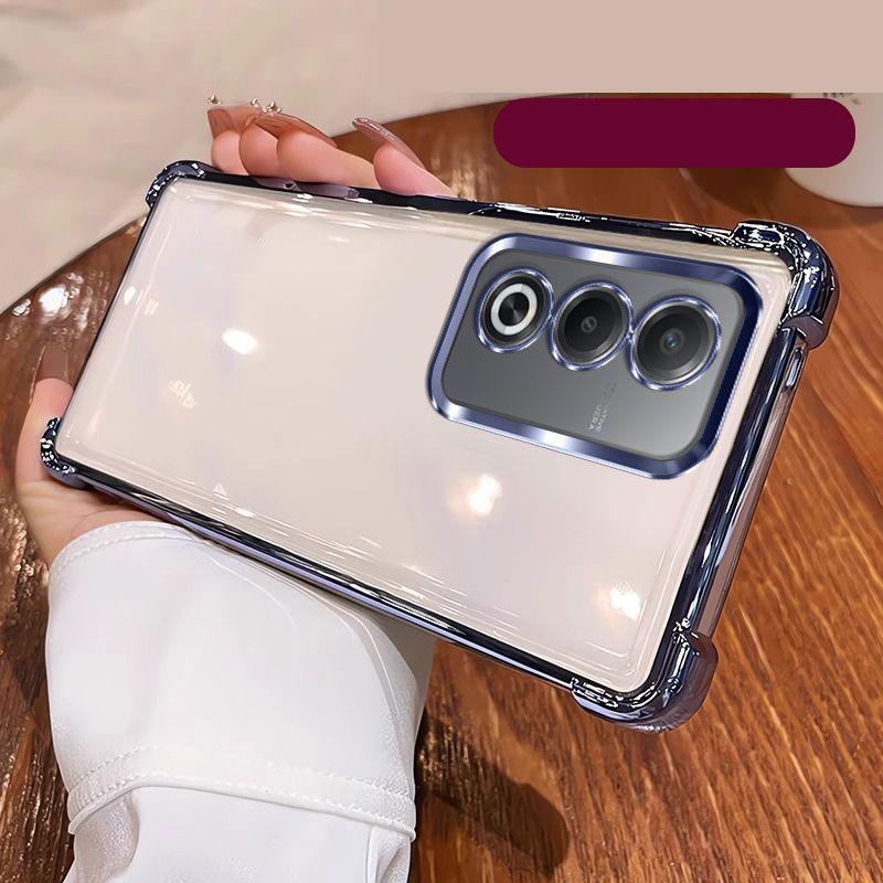For OPPO A3 5G Japan Case OPPO A3 5G Japan Phone Case Oppo A3 Cover CPH2639 Four Corners Thickening Plating Silicone Back Cover