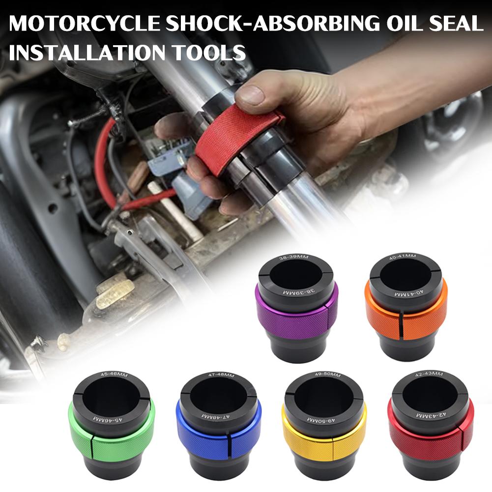 

Universal Motorcycle 38-50mm CNC Front Fork Oil Seal Driver Tools Kit For Dirt Pit Bike 38-39mm фіолетовий